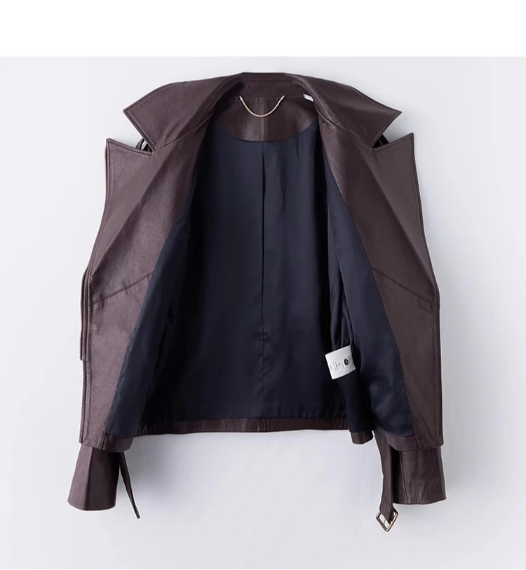 Midnight Luxe Pure Leather Moto Jacket - Image 3