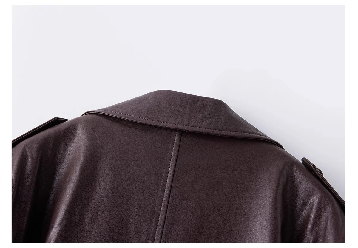 Midnight Luxe Pure Leather Moto Jacket - Image 10