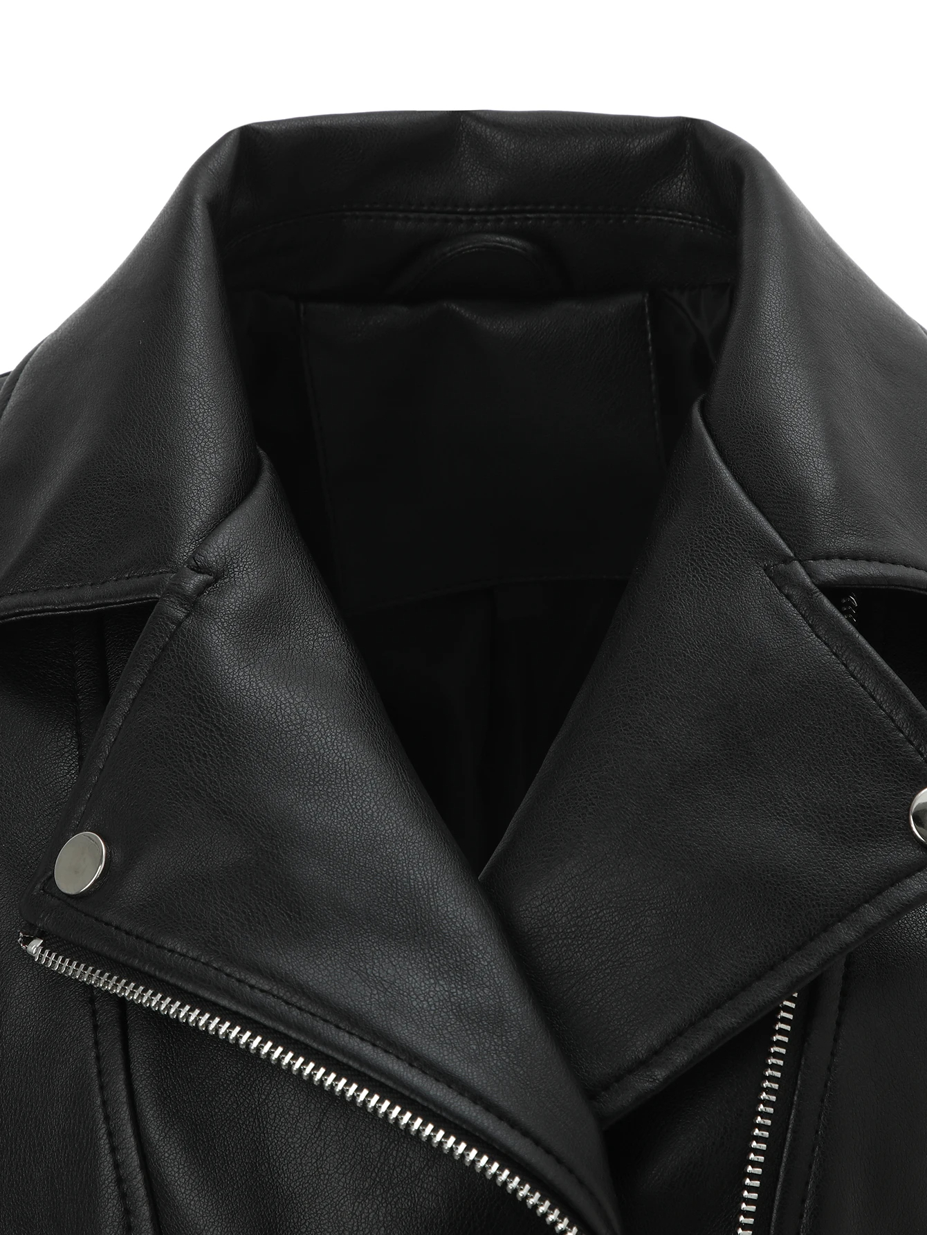 Midnight Rider Women’s Pure Leather Biker Jacket - Image 4