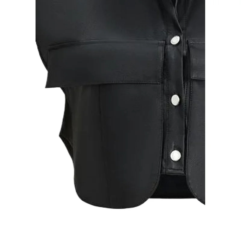 Urban Edge Pure Leather Sleeveless Shirt - Image 4