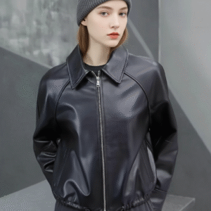 The 'Maverick' Genuine Leather Bomber Jacket