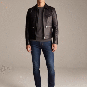 The Commuter Zip-Pocket Leather Jacket
