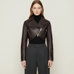 The 'Rogue' Genuine Leather Cropped Jacket