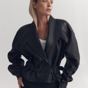 The Grace Belted Genuine Leather Jacket